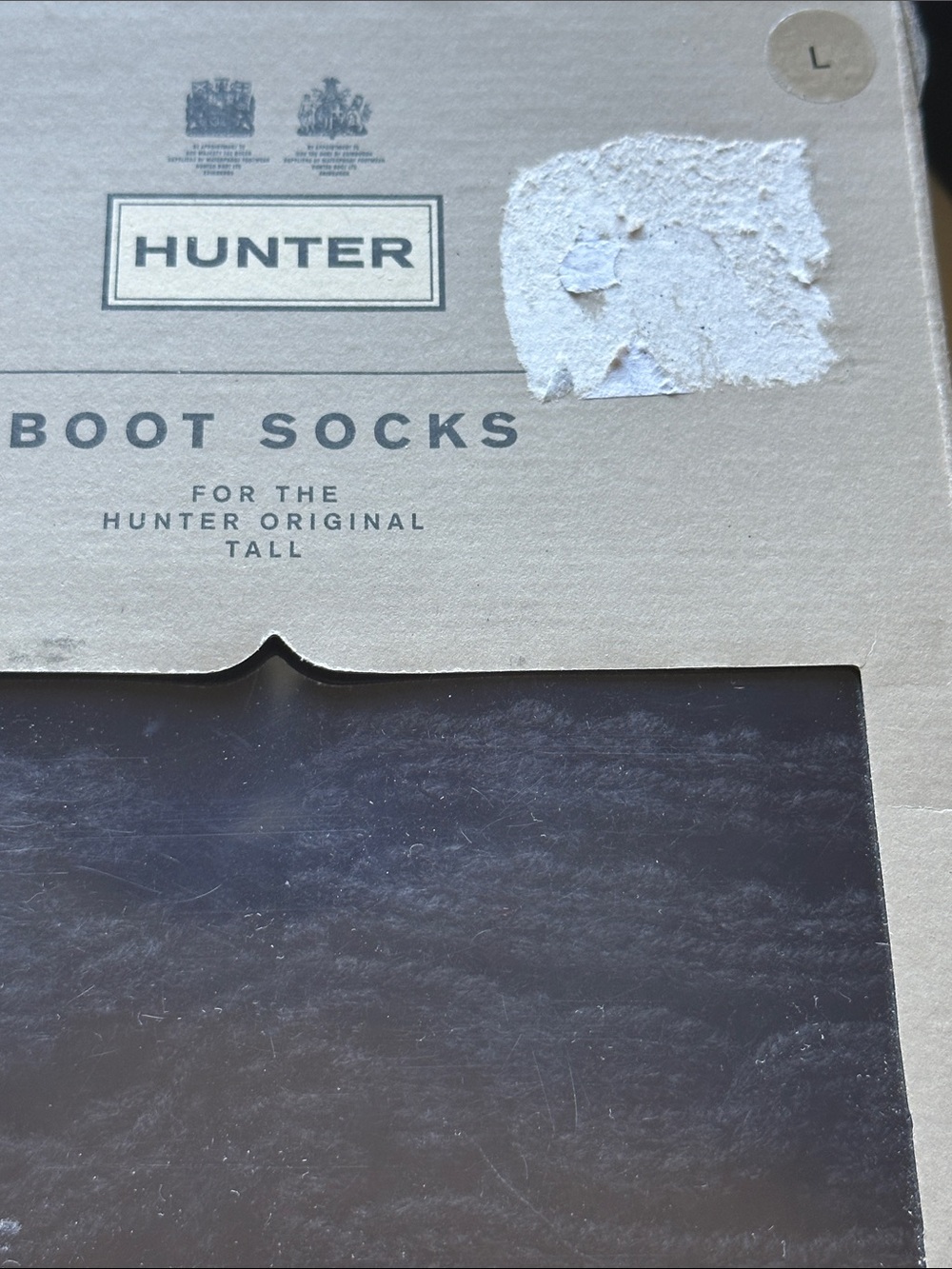 Hunter Original Roped Boot Socks - Tall Black L